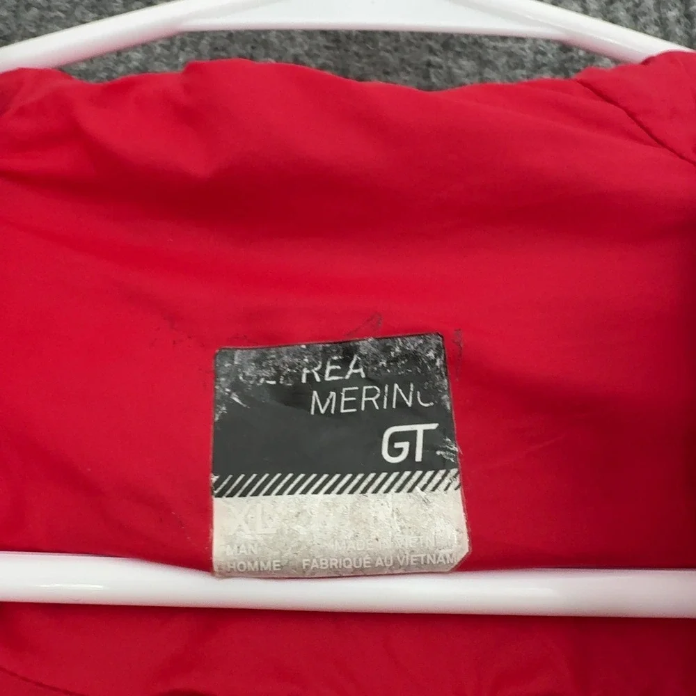 Icebreaker Jacket Mens XL Red Merino Wool Quilted Hooded Puffer Gorpcore Outdoor